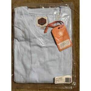 NWT Majestic Quality Vintage Men’s V Neck T Shirt XL Sky Blue New In Package